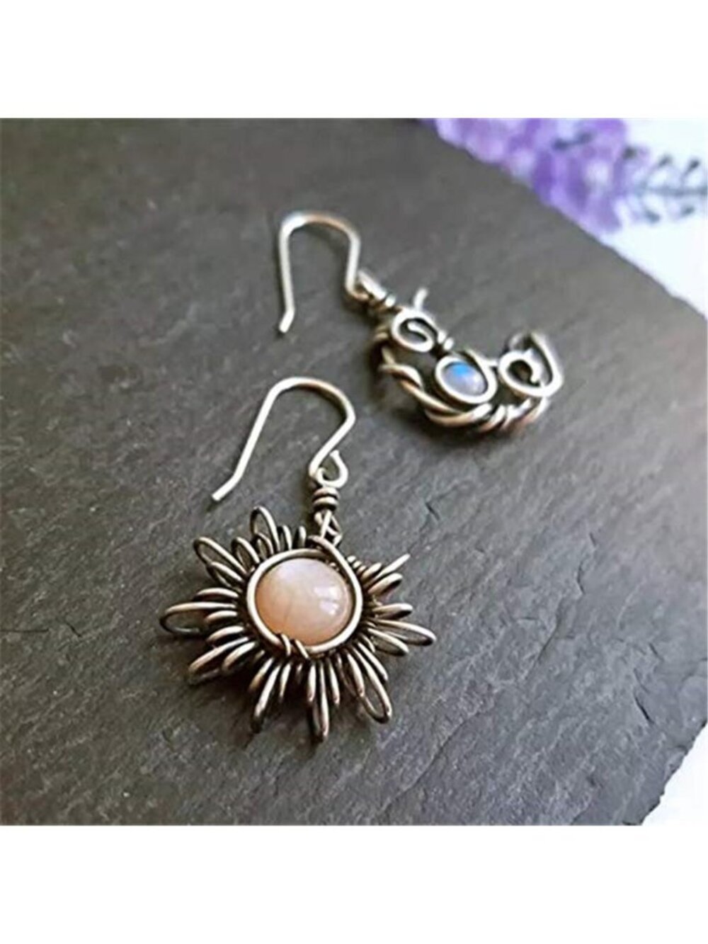 Boho Celestial Everyday Drop Earrings - Picture 2 of 2